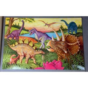 Dinosaurs Jumbo Floor Puzzle 48 Pcs 2x3 With Music & Activities CD Twin Sisters